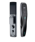 Game Changing Smart Door Lock With Biometric Fingerprint App Control Keyless Entry Security Electronic Lock sleek black design side view