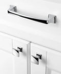 Polished Chrome Curved Square Top Cabinet Knobs 25mm 10 Pack Durable Metal Pull Handles for Kitchen Cabinets Bedroom Dressers Bathroom Wardrobe Hardware