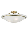 Newburgh 3 Light Ceiling Mount In Bronze, Transitional Style Ceiling Fixture with alabaster glass and steel construction