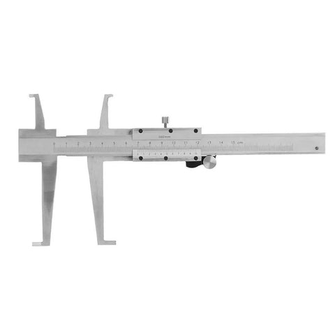 Carbon Steel Vernier Caliper Measuring Tool 9-150mm Inside Groove With Box, Pro Grade Precision Caliper Gauge displayed horizontally