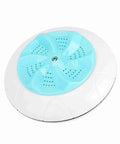 Portable USB Mini Washing Machine With Turbo Hydro And Ultrasonic Vibes For A Sick Clean On Delicates compact blue and white design top view