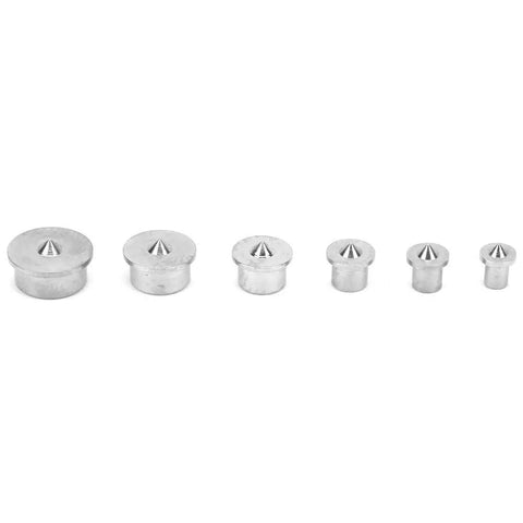 Pro Grade Dowel Pin Center Drill Set For Woodworking, Stainless Steel 4mm To 12mm Dowel Markers, 6 Pack Center Point Pins