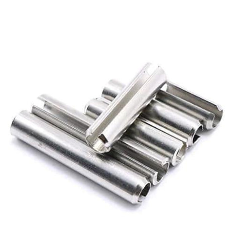 Heavy Duty Workhorse 304 Stainless Steel M2 And M2.5 Slotted Spring Pin Kit, 300Pcs with M2 sizes, chamfered ends, dowel pins for machinery.