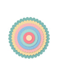 Layered scalloped circles from Mini Die Set For Scrapbooking And Card Making - 7 Scalloped Circle Dies, Perfect For Paper Cardstock EVA Foam Plastic And More, Sizes From 1 To 7 Cm.