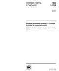 Cover of ISO 14258 1998 standard for enterprise models in industrial automation systems, 24 pages, English.