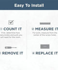 Installation guide for Brushed Nickel Cabinet Handles 5-1/16 Inch 128mm 10 Pack Recessed Square Drawer Pulls, step-by-step instructions.
