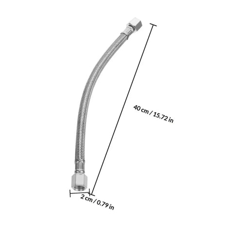 Two Pack Air Compressor Hose Replacement With Aluminum And Stainless Steel Tubes, Safety Valve, Pneumatic System, 40cm Length
