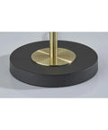 Base detail of Hazel Table Lamp In Antique Brass With Frosted Ribbed Glass Shade 22 Inch Tall 60W Pull Chain Lighting