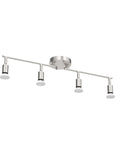 4 Light Track Lighting Kit With 24.8 Inch Matte Nickel Bar And Flexible Rotatable Heads, Sleek Modern Ceiling Spotlight Fixture