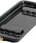 Residential Drain Pan For Home Steam Generator, Plastic Pan With Solid Brass Fitting, 26 x 11 x 2 Inches, Raised Internal Supports