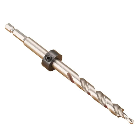 Professional 38 Inch Depth Stop Collar With Hex Shank Twist Step Drill Bits Kit Perfect For Kreg Manual Pocket Hole Jig Woodworking And Drilling Tools That Are Tough As Nails. Hex shank twist drill bit with depth stop collar
