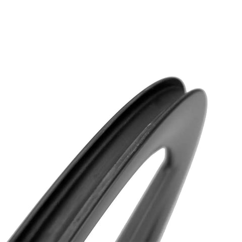 Close-up of Carbon Tri-Spoke Road Wheelset 700c Tubeless Ready 55/25mm Profile UD Matte Toray T700 Rim V Brake Compatible Shimano 8-12 Speed Cassette