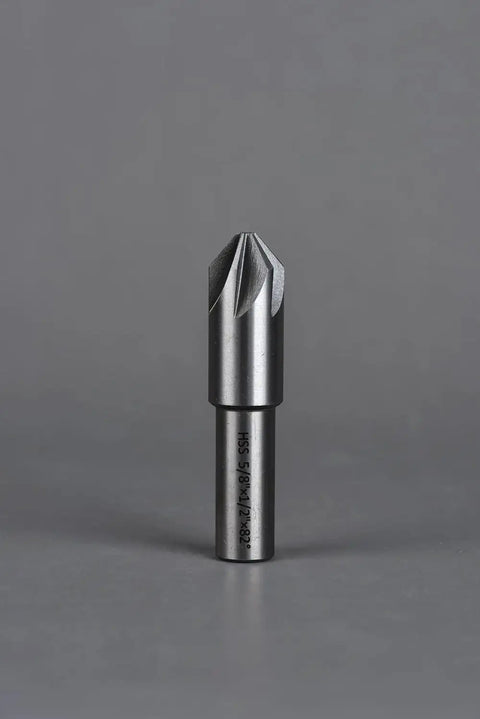 Front view of Five Piece Countersink Drill Bit Set, 82 Degree, Six Flute, HSS Round Shank, Precision Ground for metal and wood work.
