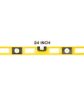 24 Inch Magnetic Top View Level Made In Usa Featuring Three Precision Vials For Dead On Accuracy Heavy Duty Frame with clear markings.