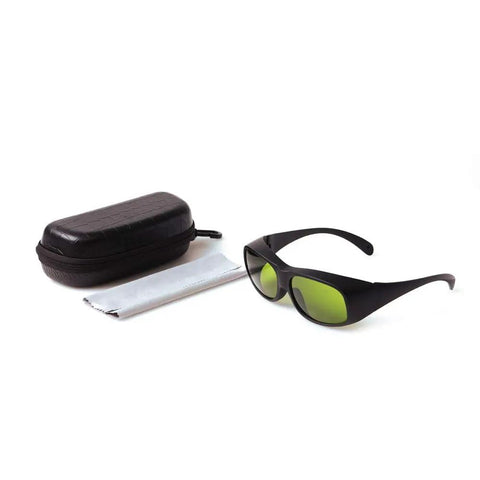 Infrared Laser Safety Glasses 755nm 808nm 1064nm for YAG Lasers OD5 Plus Pro Grade Shield, 740-1100nm Range with case and cloth