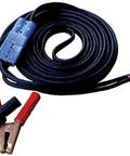 Heavy-Duty 25 Foot 600 Amp 4 Gauge Plug-In Booster Cable With All Copper PVC-Coated Cables, Tangle-Free Design, 600 Amp Clamps