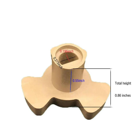 Turntable Motor Coupler Replacement Kit For Microwave Ovens High Temperature PPS Shaft Drive Roller Support 0.55 Inch Shaft Glass Tray Guide And Stabilizer Easy Install Durable Turntable Gear For Smooth Turning, 0.86 inch