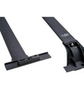 Badass Solid Heavy Duty Roof Rack Crossbar Fits Toyota Grand Highlander 2023 2024 2025 2026 Specific Fitment For Factory Rails Holds 150 Lbs Load Boosts Storage And Style Installing Quick Performs Like Magic For Outdoor Adventures Anytime. Black aluminum roof rack crossbar set with clamp ends for factory rails