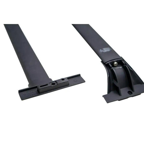 Badass Solid Heavy Duty Roof Rack Crossbar Fits Toyota Grand Highlander 2023 2024 2025 2026 Specific Fitment For Factory Rails Holds 150 Lbs Load Boosts Storage And Style Installing Quick Performs Like Magic For Outdoor Adventures Anytime. Black aluminum roof rack crossbar set with clamp ends for factory rails
