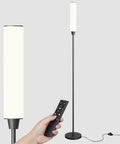 Floor Lamp With Remote Control Dope Bright LED Standing Light For Living Room Bedroom Office Stepless 3000K-6000K Black