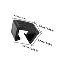 Outdoor Patio Wicker Furniture Clips Set For Rattan Sofas, Sectional Fasteners And Connectors, 10 Pack, measurements shown