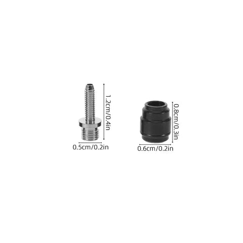 Dimensions of components from 4 Piece Set Hydraulic Disc Brake Connector Oil Needle Insert Kit for Bicycle Hydraulic Brake System