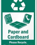 Aluminum Warning Sign 8x12 Inch Caution Plate For Office Use No Nonsense High Definition Waterproof Ink Dual Purpose Retro Wall Decor Recycle Paper And Cardboard Symbol Durable Metal Notice 20x30 Cm, paper and cardboard recycle sign