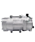 EV Air Conditioner Compressor And Cooling Pump For Baic EU5 EU260 EX360 EU400 showing side view, aluminum body for durability.