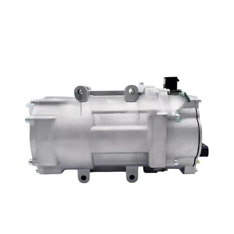 EV Air Conditioner Compressor And Cooling Pump For Baic EU5 EU260 EX360 EU400 showing side view, aluminum body for durability.