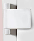 Heavy Duty Aluminum Flag Hinge For Swing Doors And Windows With Rock Solid Weight Bearing Left Right Pivot Built Tough As A Workhorse For Smooth Daily Operation And Dependable Performance, white finish seen from the side.