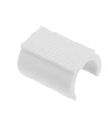 U Shaped Floor Glides For Hardwood Floors 48 Pack Chair Leg Caps with non-slip ribbed surface in white and open U slot design.