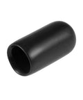 Black rubber end cap for one quarter inch inner diameter, six millimeter vinyl round tube. Part of twenty pack for pipes and bolts.