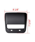 Killer Matte Black Rear Air Vent Protector Fits Tesla Model 3 And Y Center Console Dash Trim Cover with precise dimensions 8 1/8" x 7 1/16".