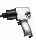 Pro Level Air Powered Impact Wrench With A Badass Titanium Hammer Core And 1 2 Inch Square Drive side view showcasing ergonomic grip and dual hammer design.