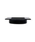 Run Your Closet Setup Like A Boss With These Four Pack Heavy Duty Recessed Square Finger Pulls Sleek Flat Handles For Barn Doors Real Deal Durability Matte Black side view of matte black finger pull handle