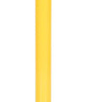 Tough As Nails Ground Mount Heavy Duty Steel Fold Down Bollard Padlock Secured Parking Lot Barrier Yellow Galvanized Safety Post upright view