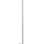 Adjustable White Costume Stand With A Single Arm Clothes Rack For Retail Display Of Garments In Thrift Shops Boutiques And Stores Height From 48 To 72 Inches