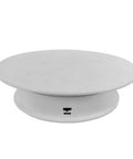 Super Cool 8 Inch Electric Rotating Display Stand With Two Speed Modes, USB powered with mirror and suede base.