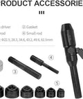 Hydraulic Knockout Punch Kit With Manual Hole Cutter Set For Electric Conduit Includes Six Dies For Clean Holes In Metal Sheets