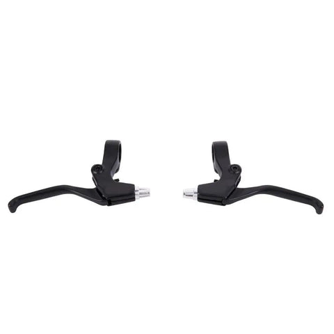 Four Finger Aluminum Brake Levers Set 2 Pack for mountain road BMX bikes 22mm diameter 2.2cm lightweight, V brake cantilever compatible, black