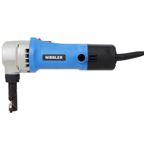 Greron 500w Electric Sheet Metal Nibbler 16 Gauge Cutter, handheld tool for cutting steel and aluminum, compact design.