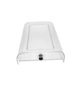 Front view of transparent water tank from Water Tank Replacement Kit With Cover For Capsule Espresso Machines, Easy Install And Leakproof Tank, Compatible With Nestle And Nespresso, EN500 F111 Series, Keeps Brews Fresh, No Fuss Cleanup, And Quick Refill.