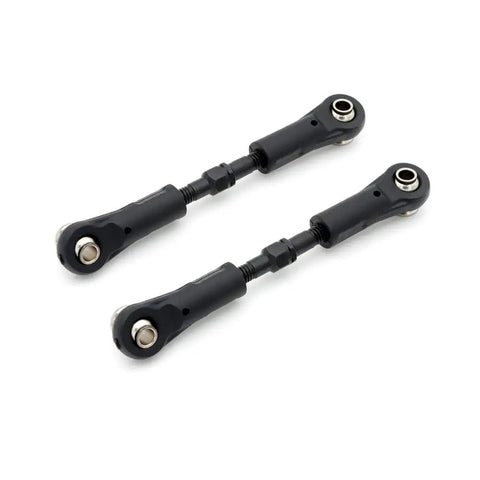 Adjustable Pull Rod Linkages For RC Cars Arm Tie Rods Universal Spare Parts Durable RC Vehicle Steering Linkages, black metal pair