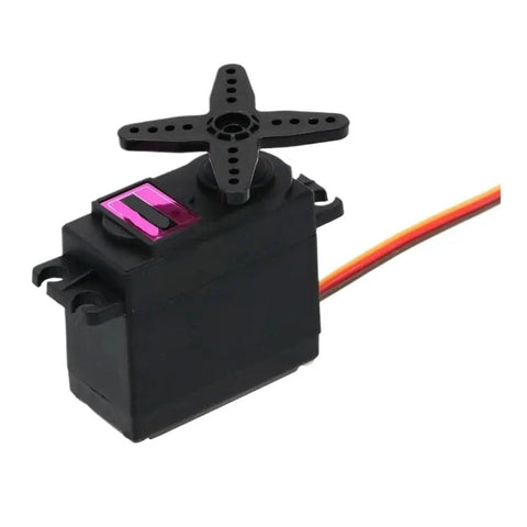 Dead Nuts Tight Heavy Duty Digital Metal Gear Servo Built Mean And Ready To Rip With Plug And Play Setup, black with purple accents