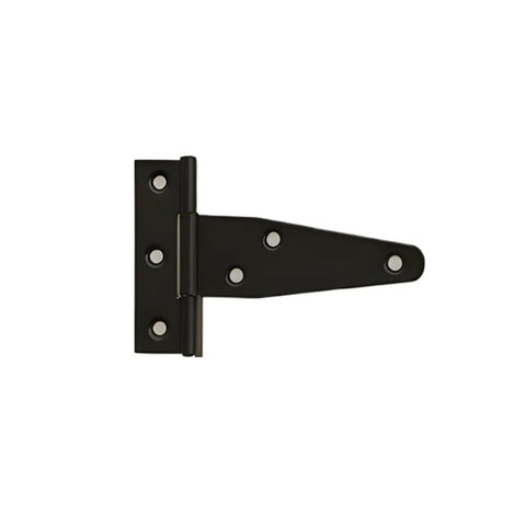 Heavy Duty Black T Hinge Door Gate Hardware For Shed Barn Garage And Cabinet With Included Mounting Screws Cold Rolled Steel Strap Hinge