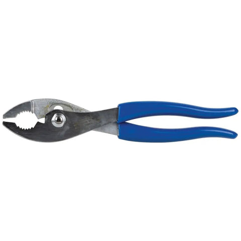 8-Inch Slip-Joint Pliers With Shear-Type Cutter For Precise Wire Cutting, Serrated Jaws, Dual Jaw Positions, Nickel-Chrome, USA Steel