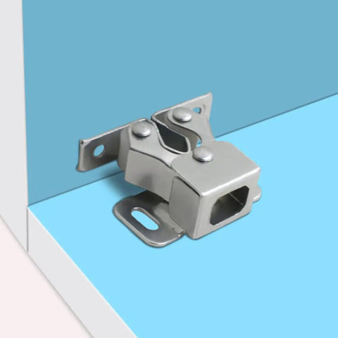 Stainless Steel Ball Latch Cabinet Door Catch Set With Double Roller Springs For Secure Hold And Effortless No Fuss Opening