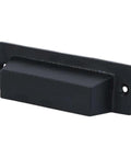 Set Of 10 Industrial Cast Iron Drawer Pulls In Black For Cabinets Doors Bins And Cupboards No Fuss Heavy Duty Durable Black Coated Finish 4.5 X 1 X 1.25 Inches Vintage Rustic Kitchen Hardware Built To Last, side view