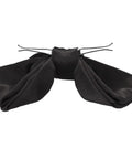 Men's Pre-Tied Clip-On Bow Tie Black Satin Finish With Heavy 1-Inch Clips, Measures 4.5 Inches Across And 2.25 Inches High At Ends, Fits Teens To Adults, Easy Formal Accessory For Weddings, Parties, And Everyday Go-To Sharp Style.
