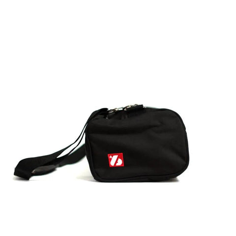 Biathlon Rifle Bag Senior Size In Black Rugged Comfortable Carryall With Pro Grade Rifle Cover Grab And Go Front Gear Pocket Writable Name Panel Ideal For Practice And Easy Transport with shoulder strap and logo.